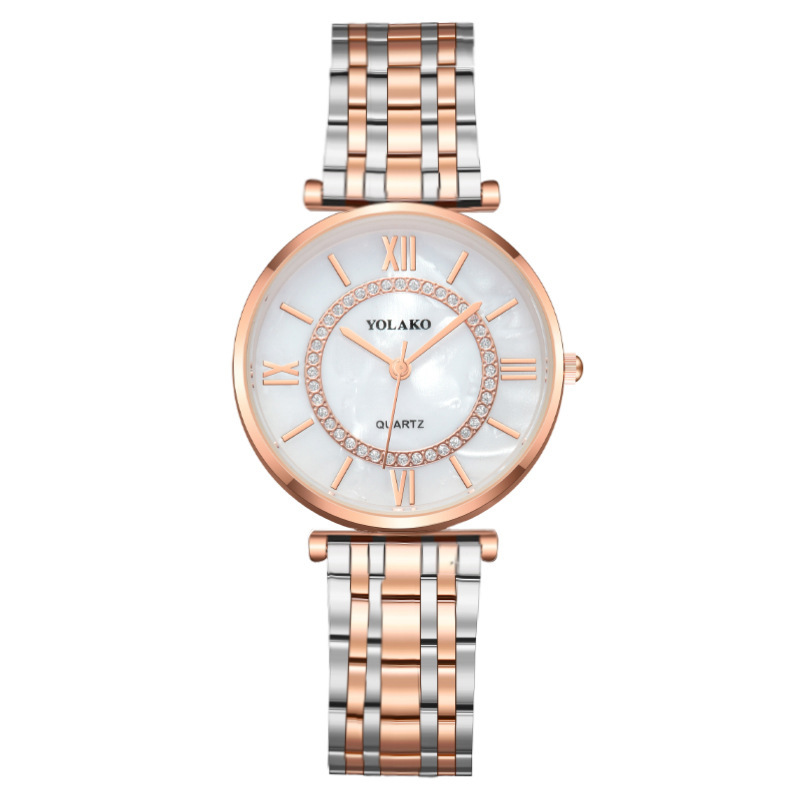 Montre à quartz pour femme Sky Star pour bébé, montre à grande roue tendance la plus vendue, montre pour femme avec bracelet en acier_voghion.com