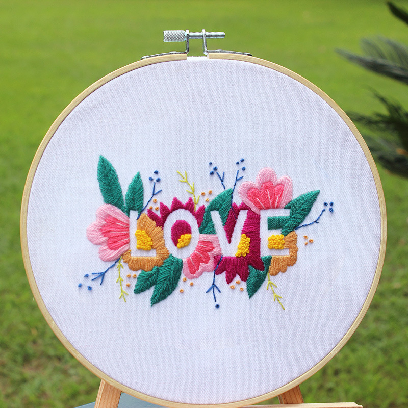 Todo el amor Mano a Mano pareja amor DIY paquete de material de bordado hecho a mano kit de costura europeo suministro directo de fábrica