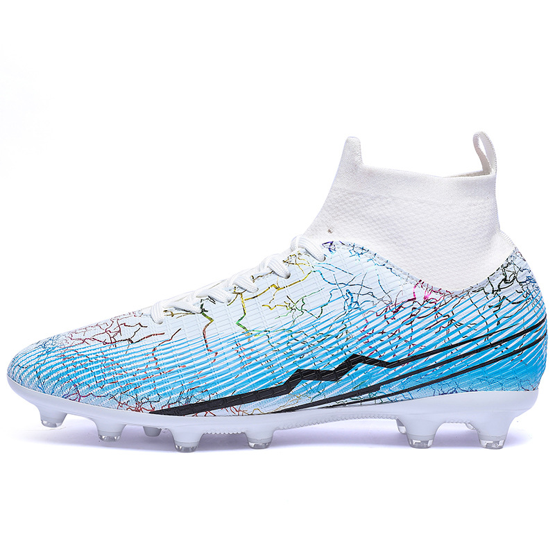 Scarpa da calcio alta TF TF per uomo e donna, scarpe da allenamento chiodate per bambini adulti AG erba artificiale con chiodo lungo_voghion.com