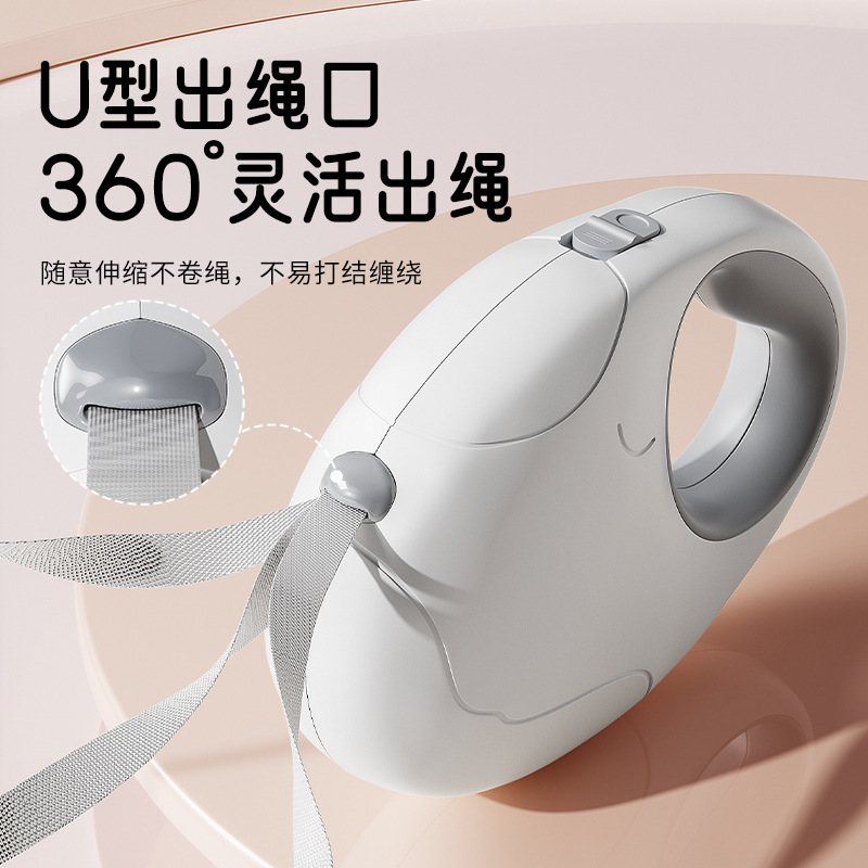 Cuerda de tracción para perros, cuerda para pasear perros retráctil automática, perro pequeño de tamaño mediano, método de peluche, cadena de perros, suministros para mascotas