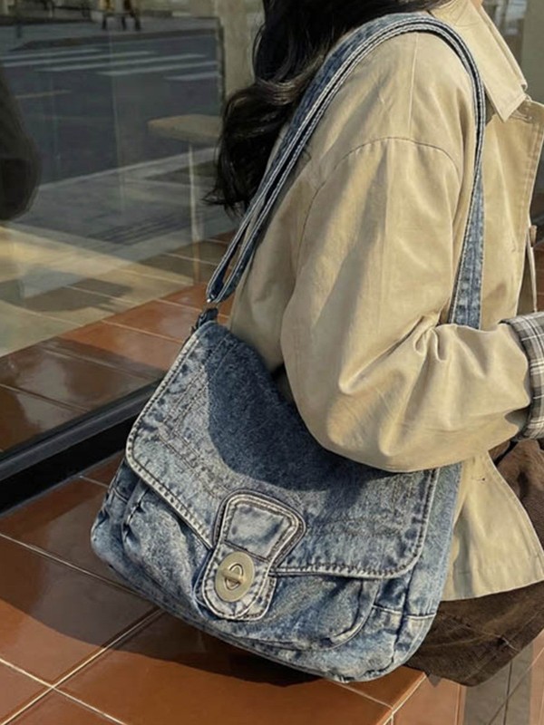 2026 nuevo bolso de denim de moda de mujer de gran capacidad retro mochila de alta calidad sensación de clase viaje bolsa de mano
