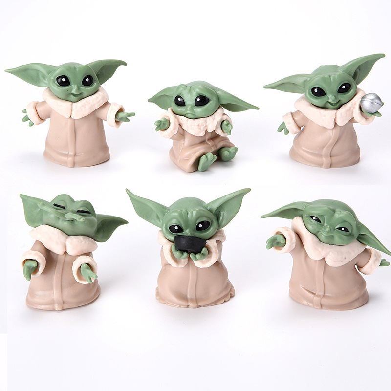 6 Star Wars hand-made cartoon alien Yoda baby doll toy ornaments model wholesale