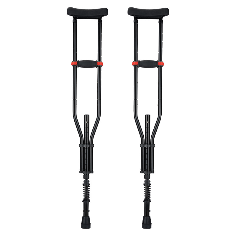 Yade Aluminum Alloy Underarm Crutches Dual Crutches for Disabled Persons Walking Aids Elderly Rehabilitation Walking Training Foldable Model