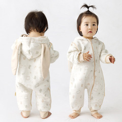Children's clothing new infant air layer crawling clothing newborn outing clothing male and female baby long-sleeved one-piece jumpsuit