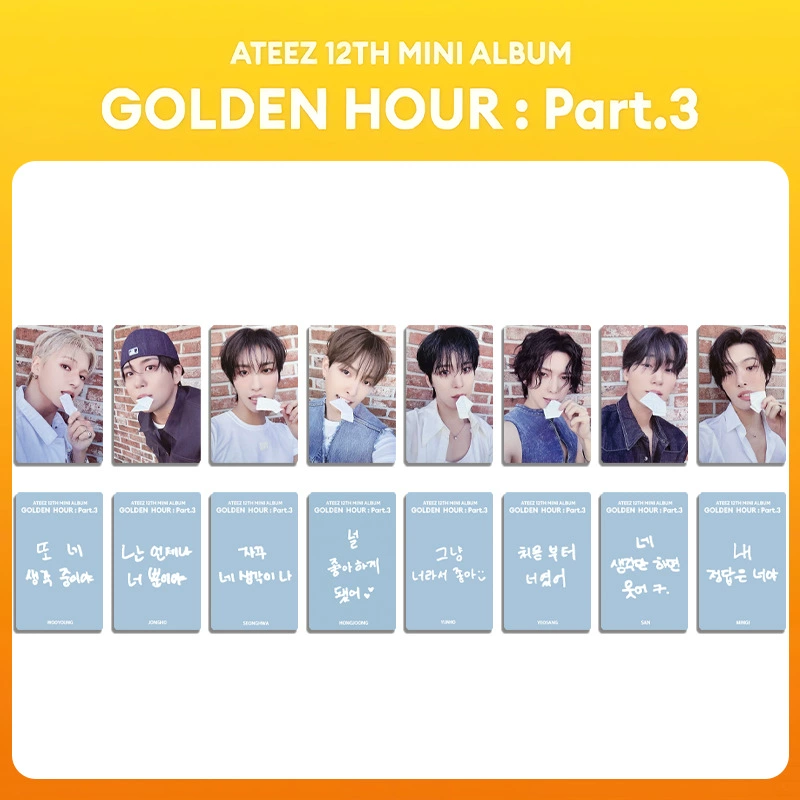 Карточка альбома ATEEZ "GOLDEN HOUR: Part.3" Открытка Случайная открытка Специальная открытка