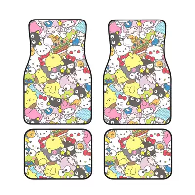 Kitty Ins Style Cute Girl, Avtomobil döşəmə paspasları - cartoon-kingdom-imitation-cashmere-4060cm-single-pack