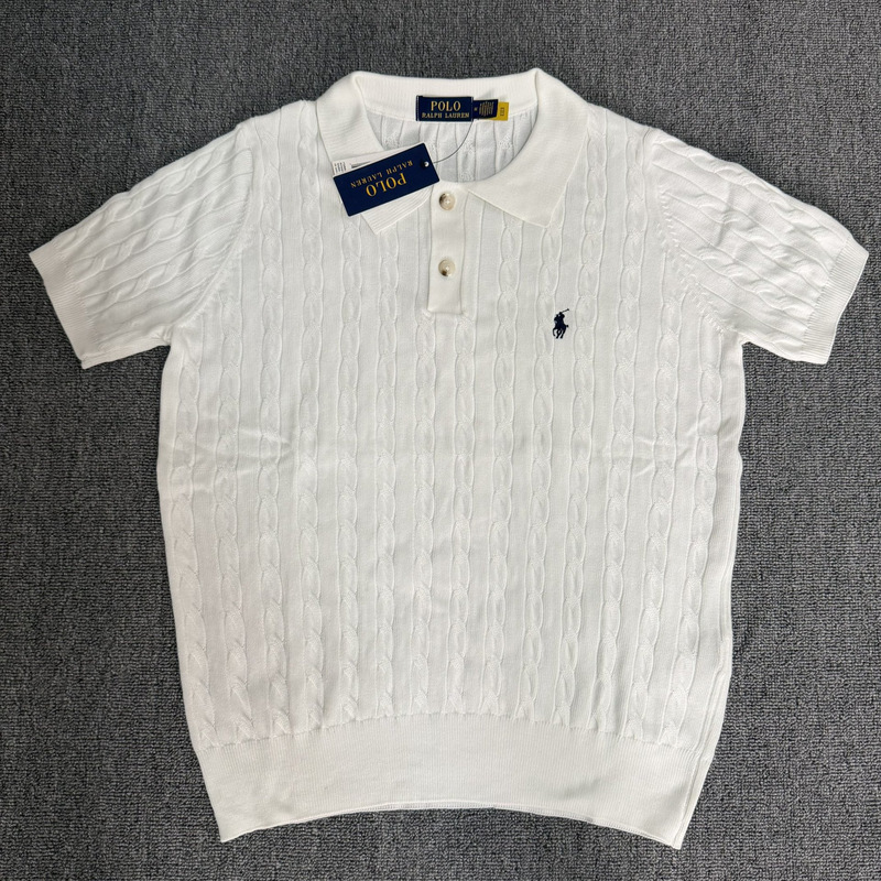 Cross-Border Summer Polo Shirt with Embroidered Pony Logo for Men, Casual Knitwear, Pure Cotton, Turn-Down Collar, Short-Sleeve Polo Shirt