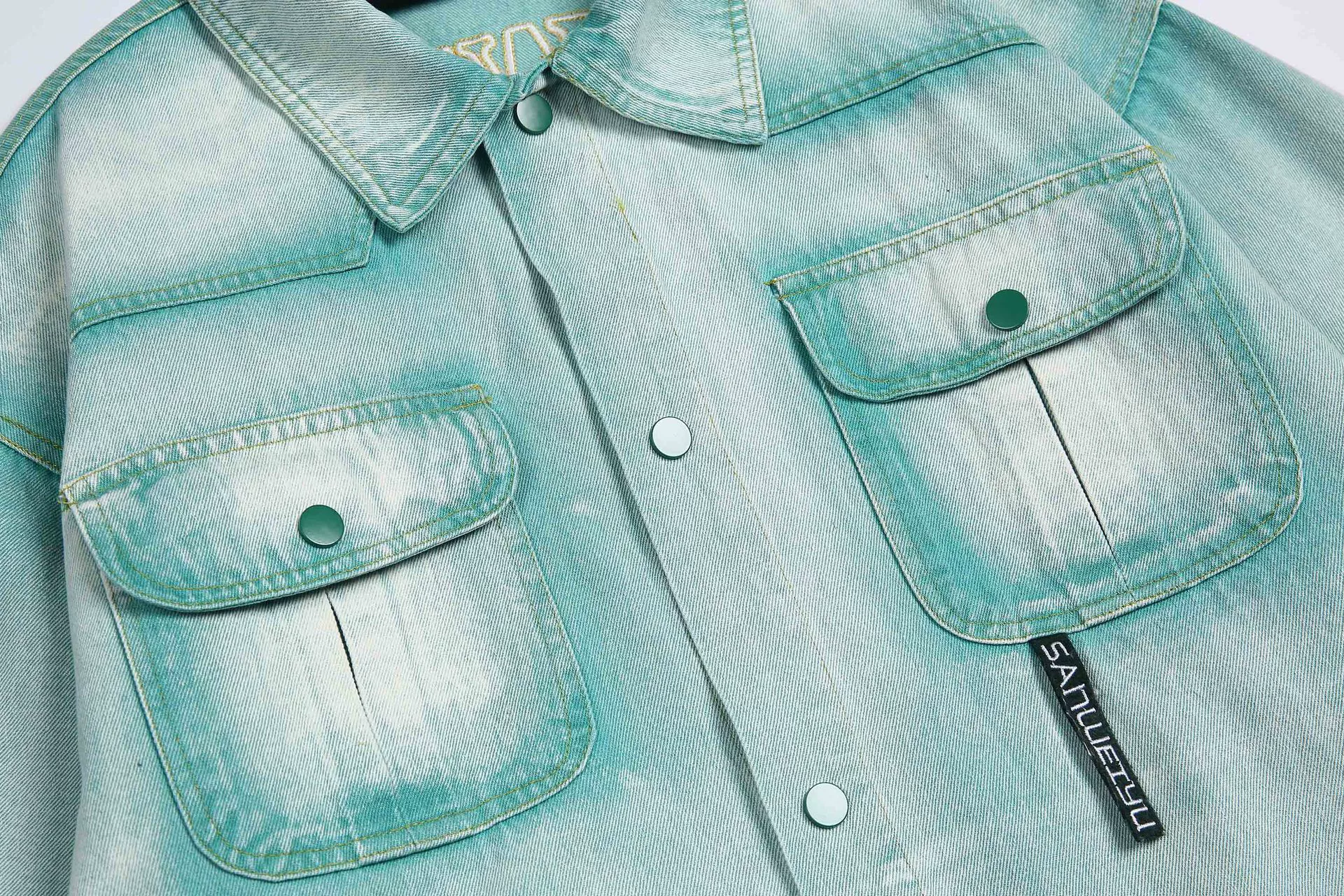 Autumn solid denim jacket
