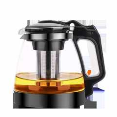 A5L中式泡茶壺玻璃養生花茶壺黑大容量耐熱過濾茶杯子透明小茶具