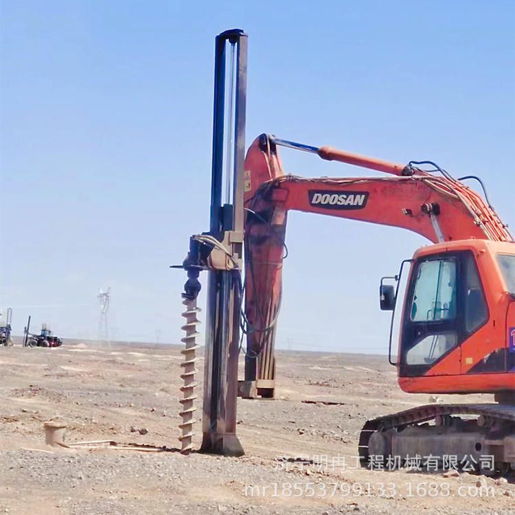 液压挖改钻机植树挖坑引孔桩架全地形挖掘机改装光伏钻孔机设备
