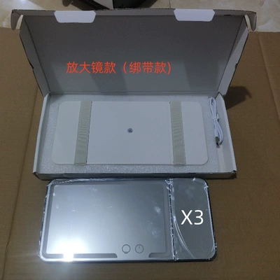 Sun visor rearview mirror LED lamp shatter-resistant car interior - upgraded-magnifying-glass-model-strap-model-white