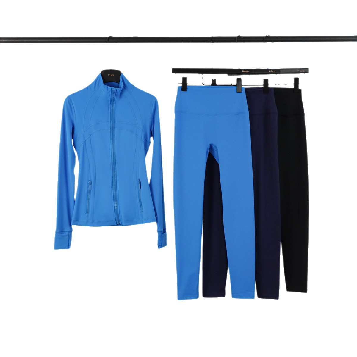 Women's Clothing Slim Fit Quick Drying Sports Jacket Set Elastic Fitness Running Yoga Suit In Stock_ecoleips.com