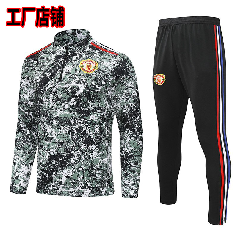 2324 Chelsea blanco de manga larga trajes de fútbol hombres de otoño y invierno camiseta de entrenamiento al aire libre