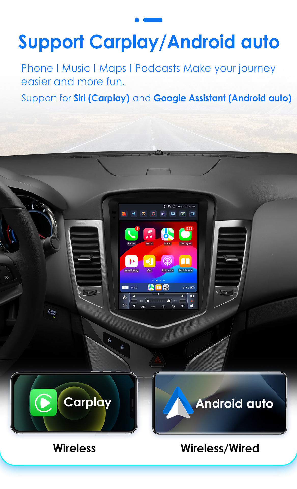 Suitable for Chevrolet Cruze 08-12 Vertical Screen Dedicated 9.7inch Android Navigation Car Gps Hd Mp5