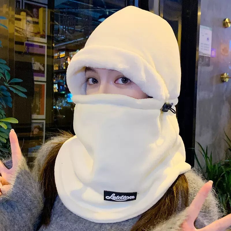 冬季保暖雷锋帽子男防风加绒厚围脖一体面罩女骑车防风骑行包头帽|undefined