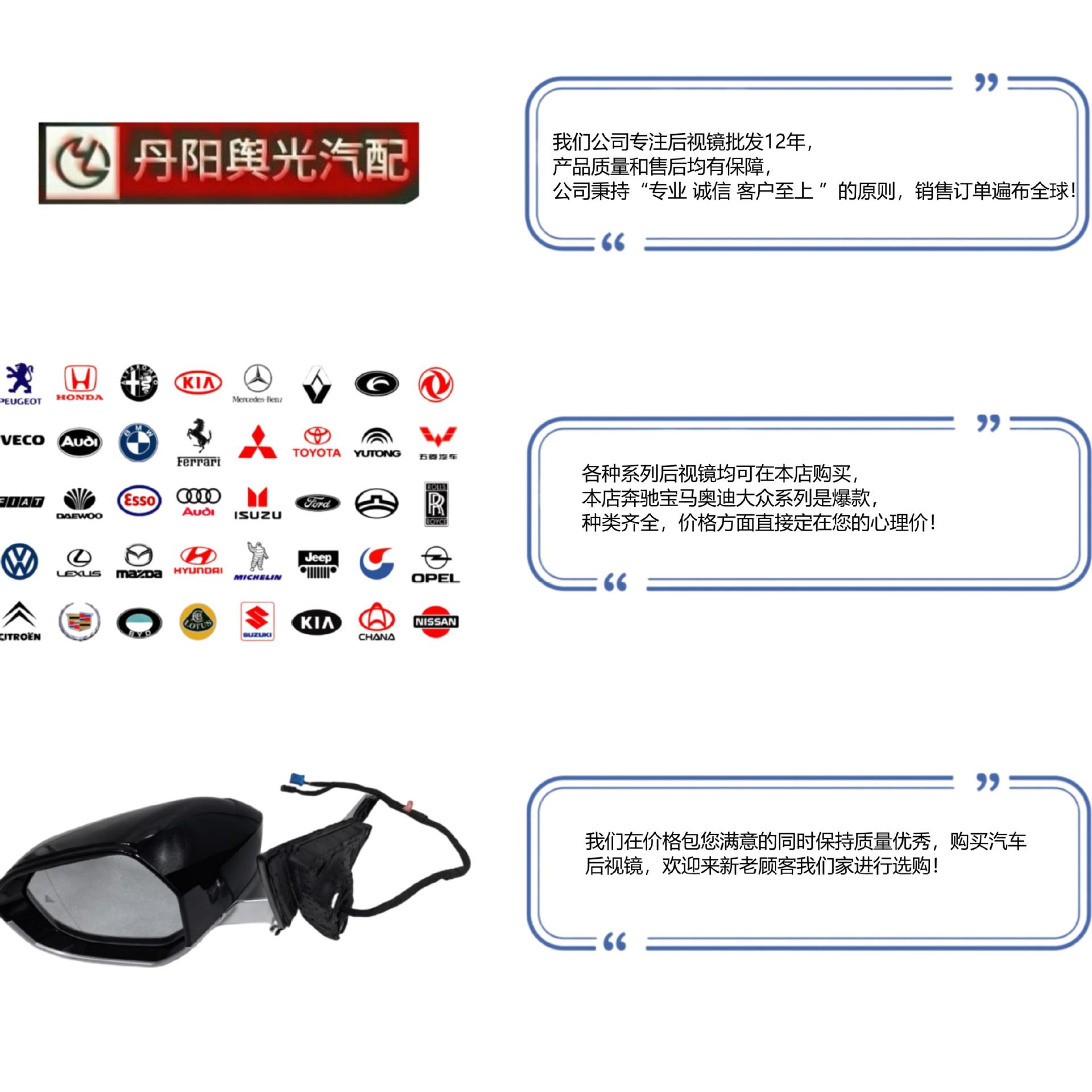 The Reversing Mirror Is Suitable for the Rearview Mirror Assembly of Tesla Model 3 Cars
