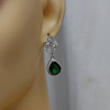 Fashionable zirconium, earrings, European style, Amazon