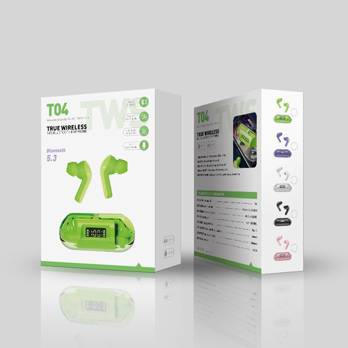 TWS transparent Bluetooth headset true binaural wireless digital display bilateral stereo sports in