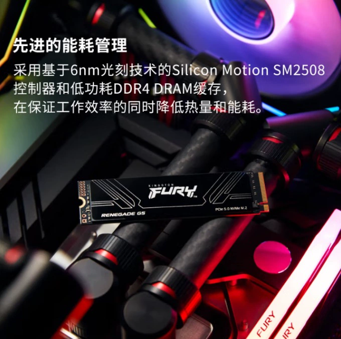 SSD Kingston FURY G5 1 ТБ M.2 NVMe PCIe 5.0×4, скорость чтения до 14200 МБ/с