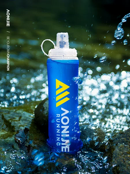 Onijie Sports Soft Water Bottle 500ml Outdoor Running Portable Water Bag Marathon Cross-Country Running Special Foldableable