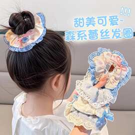 韩系大肠发圈甜美头绳女高级感纯色头花大号发圈网红同款轻奢发饰