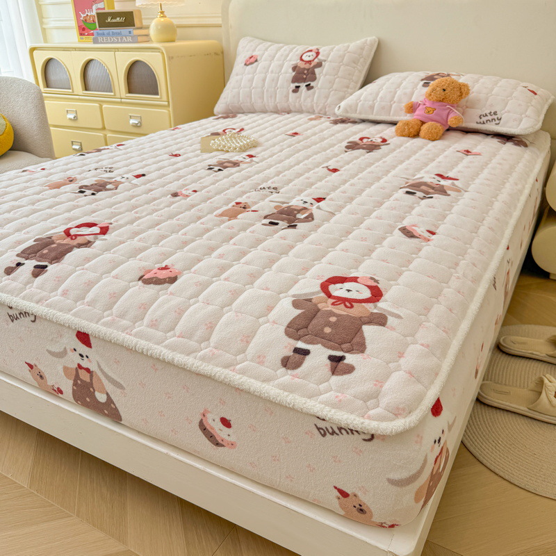 Clase A nuevo tipo de cama de algodón de leche caliente, cama de invierno más gruesa, colchón de cama de algodón caliente, cojín de algodón más cama de algodón