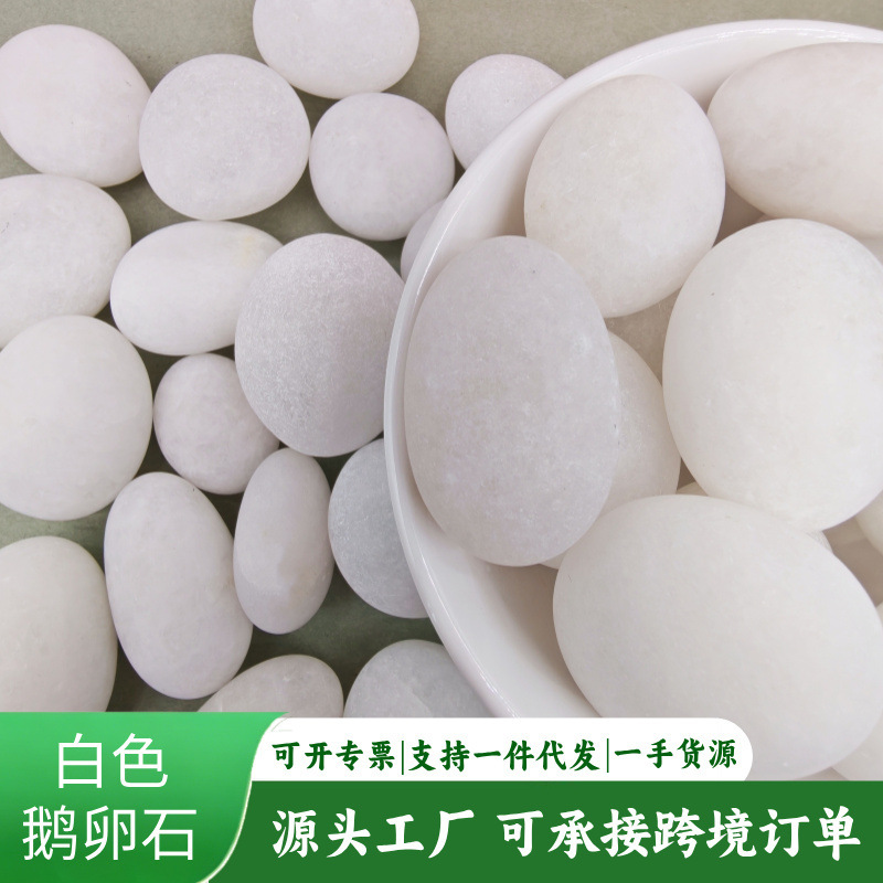 Free shipping on one piece of white pebbles for garden paving, potted plant surfaces, courtyard paving, and fish tank landscaping