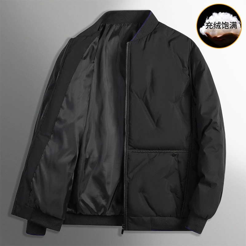 Встряхните волосы производителей прямых волос новый пуховый хлопчатобумажный костюм мужской зимний новый бейсбольный воротник хлопчатобумажная теплая куртка
