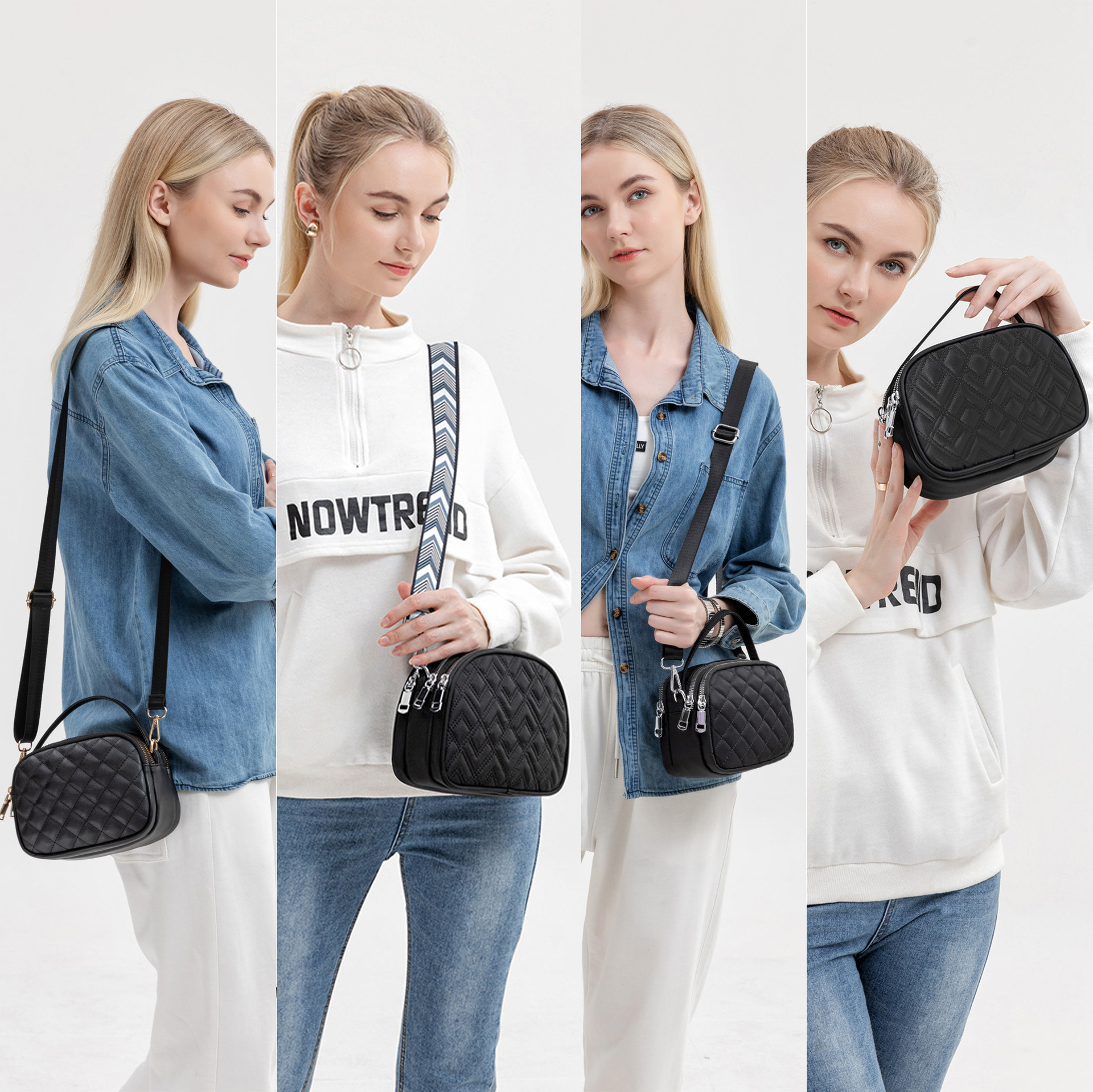 Bolso de hombro de mujer bolso de hombro de fábrica de venta directa 2025 nuevo logotipo de moda casual bolso de mujer bordado