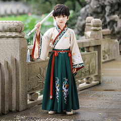 Children's Hanfu, Boys' Ancient Costume 2024 Spring and Autumn New High-end Ancient Style Little Prince Scholar Performance Suit Set Wholesale