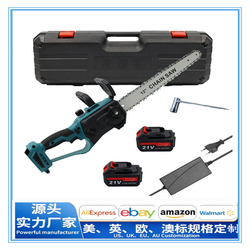 21V sierra eléctrica de litio de alta velocidad motosierra eléctrica carpintería pulido germen de alta velocidad 12 pulgadas herramientas de talla de madera motosierra eléctrica
