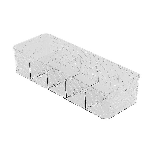 Transparent Glacier Pattern 5-Gate Underwear Box Home Wardrobe Partition-Gate Underwear Pull-out 5-Gate Transparent Organizing Box