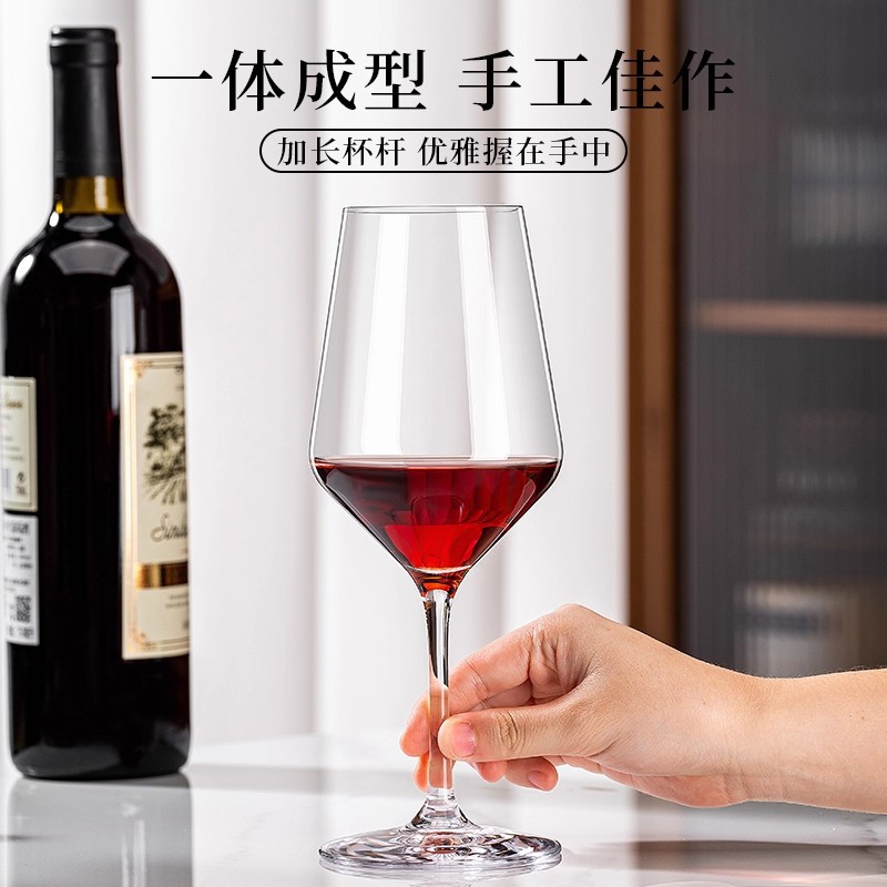 Fabricantes al por mayor tazas de vidrio de alto pie tazas de vino domésticas de gran capacidad tazas de vino extranjero de alto valor de tazas de vino de alto pie