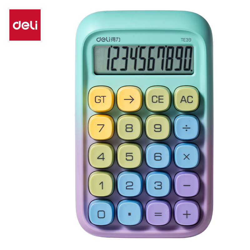 Te39 Gradiente Calculadora de cuerpo Calculadora de alto valor de color Aprender calculadora de oficina adorable