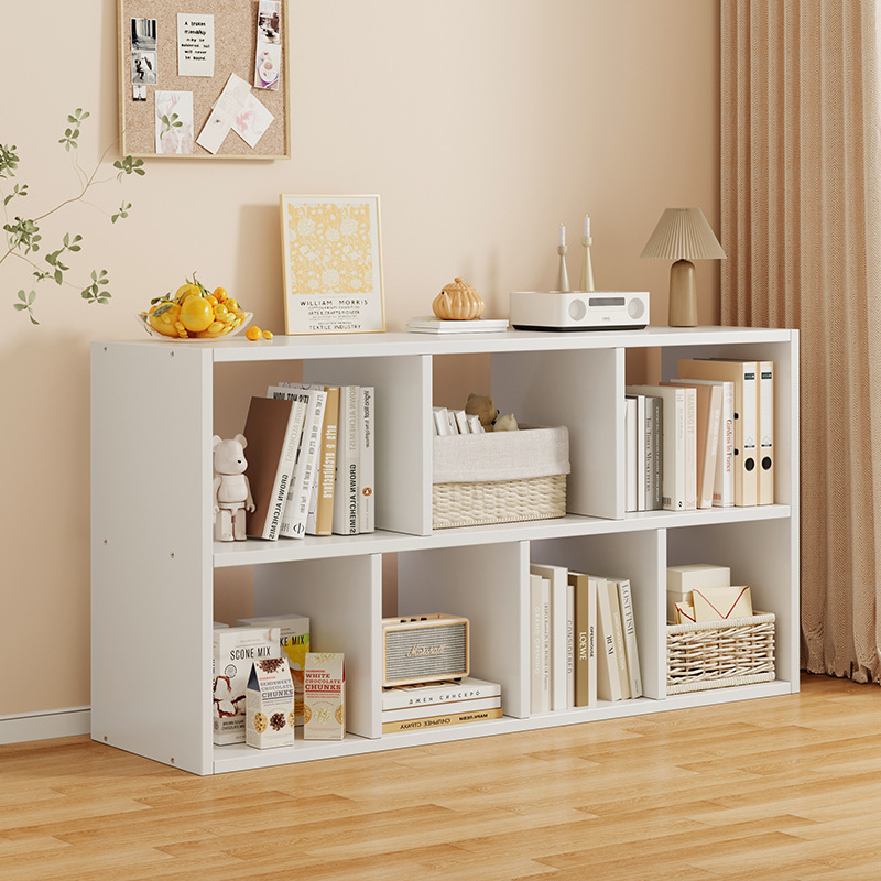 Bookshelf Storage Rack Modern Minimalist Storage Cabinet Eight-Compartment Combination Grid Cabinet Floor-Standing Low Cabinet Multi-Layer Bookcase