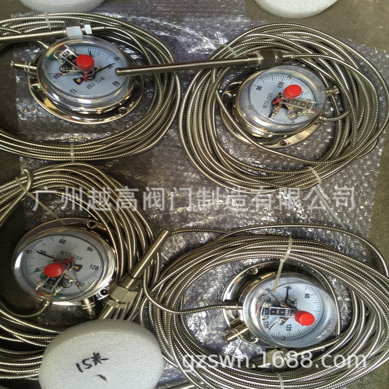 WZT-288BF船用电接点温度计 全不锈钢电接点压力式温度计