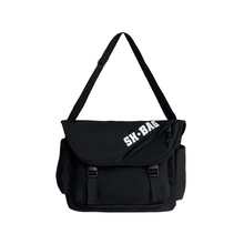 工装潮ins日系原宿复古设计斜挎包女男 韩国学生大容量单肩邮差包