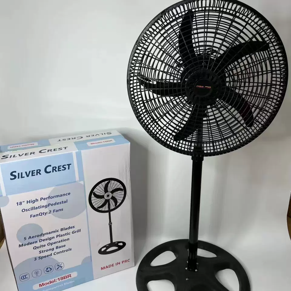 18寸英文出口电风扇落地扇出口跨境外贸专供产品落地扇出口摇头电