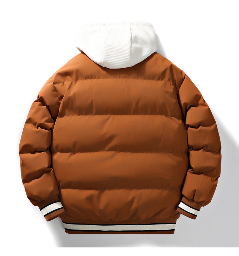 Classic Men's Padded Winter Jacket Hooded Down Thickened Coat_voghion.com