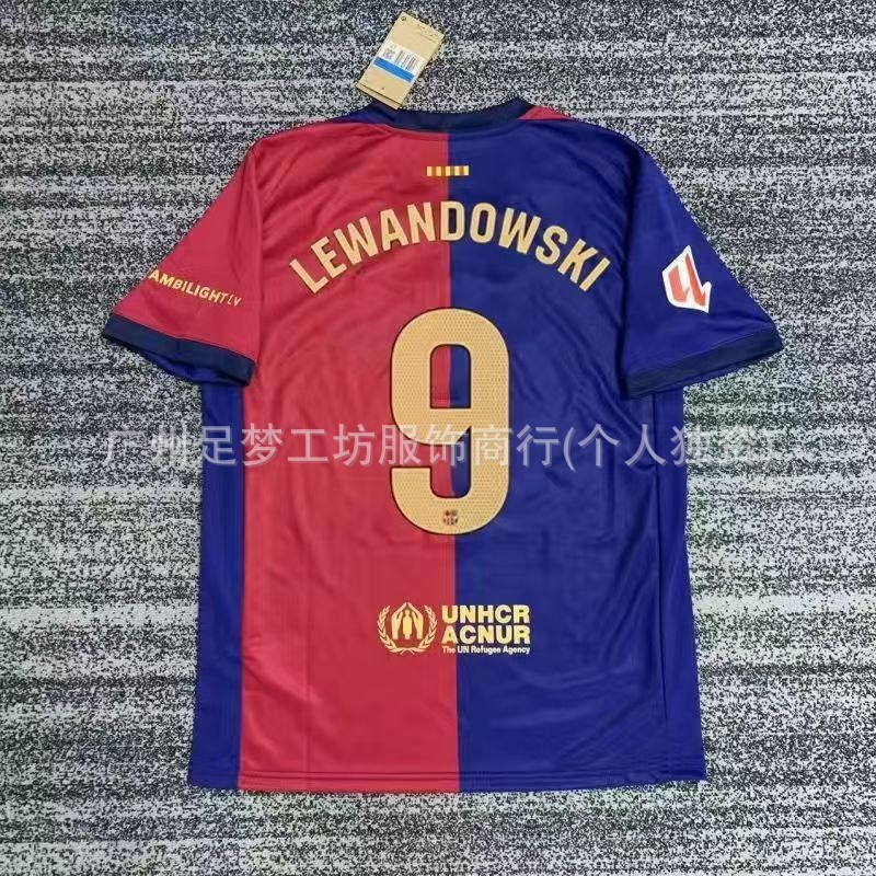 2425 バルセロナ ホーム ジャージ No. 19 ヤマール サッカー ジャージ No. 8 ペドリ 6 ガビ No. 9 レヴァーン プリント|undefined