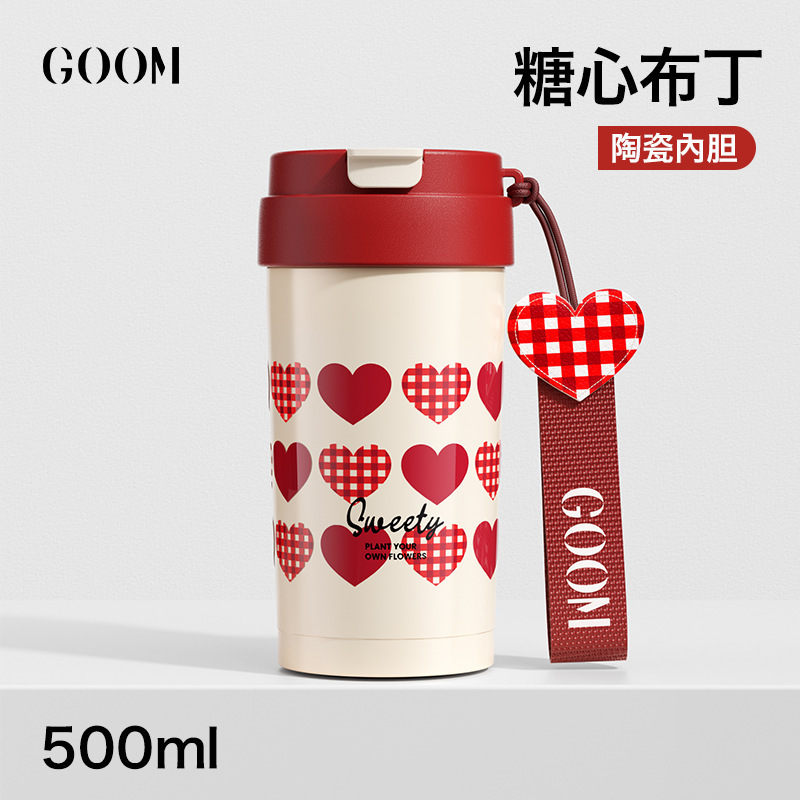 GOOM グーモ断熱コールドコーヒーカップ 2025 新しいコンパクトでポータブルな見栄えの良い卒業ギフト|undefined