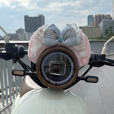 Dəbilqə (Kaska) aksesuarları – 9 Electric Vehicle Decorative Accessories - shirley-mei-music-style-comes-with-velcro