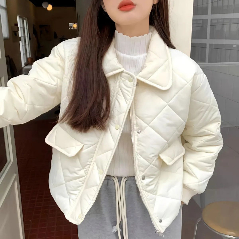 冬季小个子轻薄棉服女ins新款学院风短款棉袄宽松日系棉衣外套潮|undefined