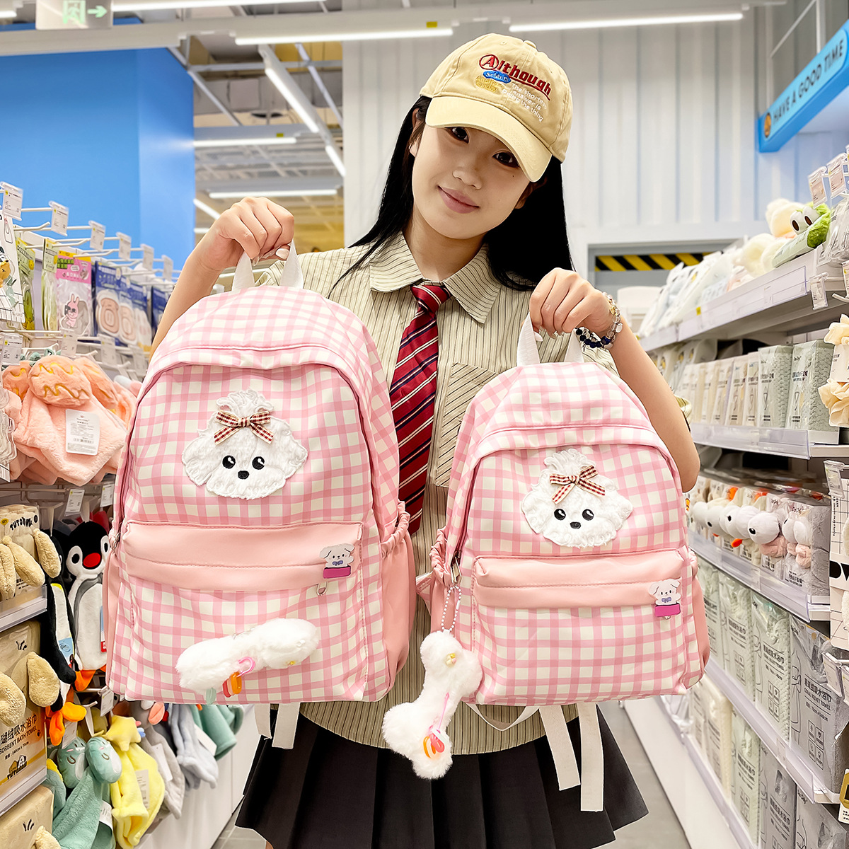 High-Looking Backpack 2025 New Cute and Sweet Large-Capacity Student School Bag Pastoral Style Pattern Backpack