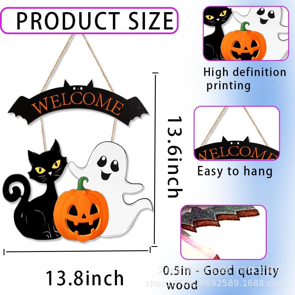 Nuevos productos transfronterizos de madera Halloween decoración de la atmósfera de la fiesta del hogar cabeza de ratón colgante decoración del patio vestíbulo