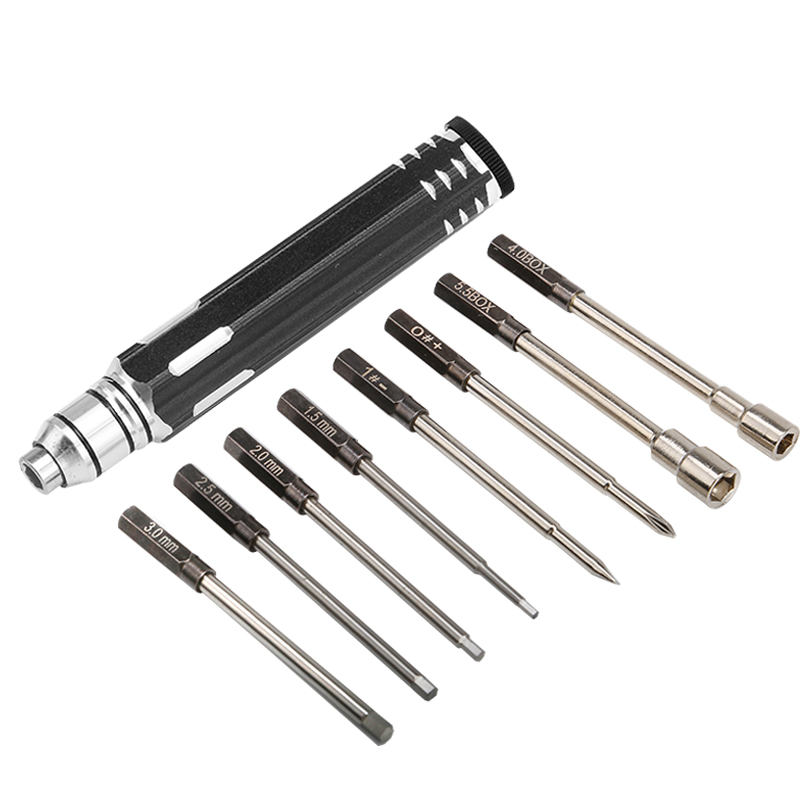 Modelo de aviación 8 en 1 destornillador hexagonal hembra a través de torreta voladora tuerca manguito herramienta de mantenimiento DJI accesorios FPV