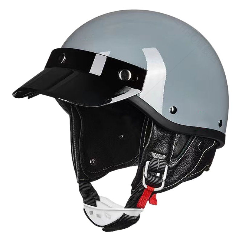 3C/DOT certificada Internet celebridad retro Harley motocicleta media casco de la pareja eléctrica motocicleta casco de una sola pieza entrega