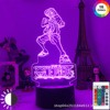 Cross -border hot sale of One Piece 3D Anime Night Lantern Luffy Luffy Led colorful touch remote control acrylic night lamp