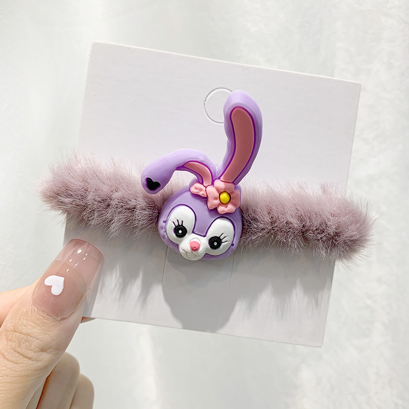 Xingdelu banda de pelo de felpa estilo coreano cuerda de pelo simple lazo banda de goma de pelo ins otoño e invierno nueva cuerda de pelo de piel de dibujos animados