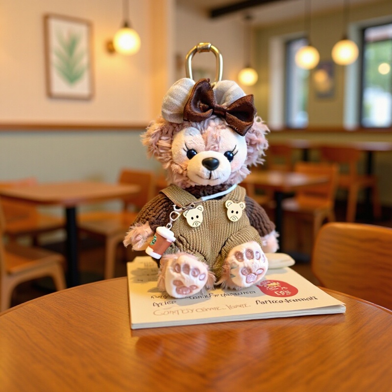 Autumn Shirley Rose Brownie Overalls Bag Pendant Cute Plush Doll Bear Doll Keychain Pendant